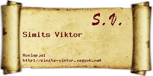 Simits Viktor névjegykártya